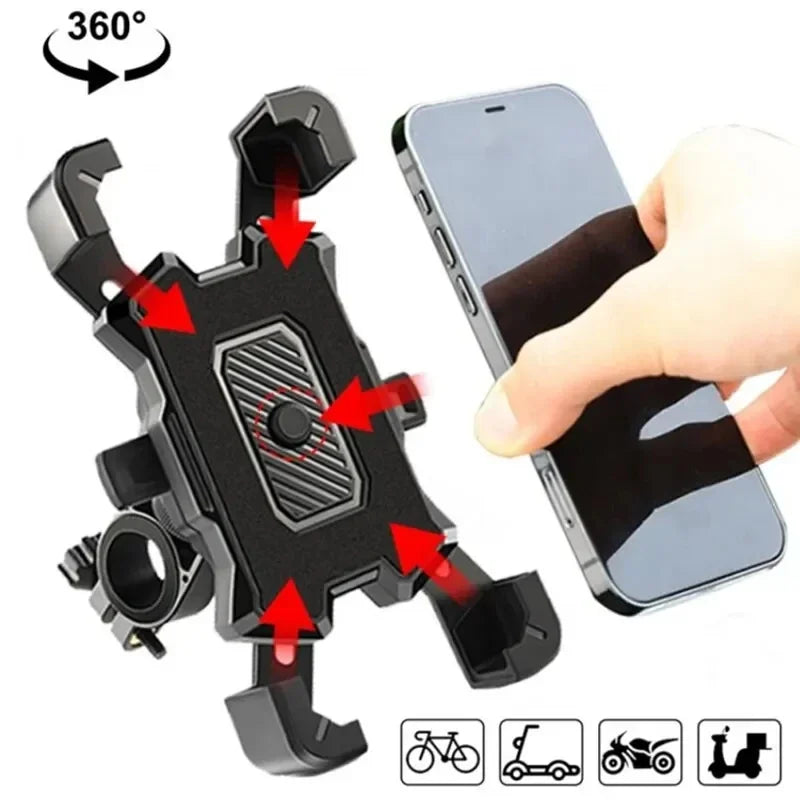 360° Rotatable Electric Bicycle Phone Holder for iPhone Xiaomi Riding