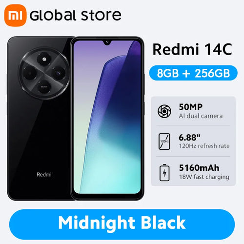 Global Version Xiaomi Redmi 14C Smartphone MediaTek Helio G81-Ultra