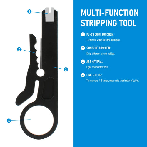 Cable Stripping Wire Cutter Crimping Tool Multi Stripper Knife Crimper