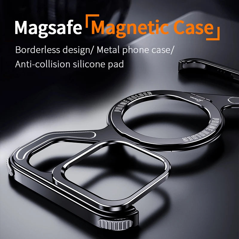 Magnetic Metal Snap-on Phone Case For Iphone 13 14 15 16 Pro Max Z