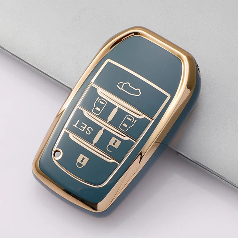 2 3 4 Buttons TPU Car Key Case Cover for Toyota Land Cruiser 200 300