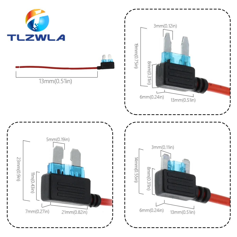 1PCS 12V Fuse Holder Add-a-circuit TAP Adapter Micro Standard Ford ATM