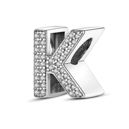 26 Letters Charm Beads Fit For Pandora 925 Sterling Silver Bracelet