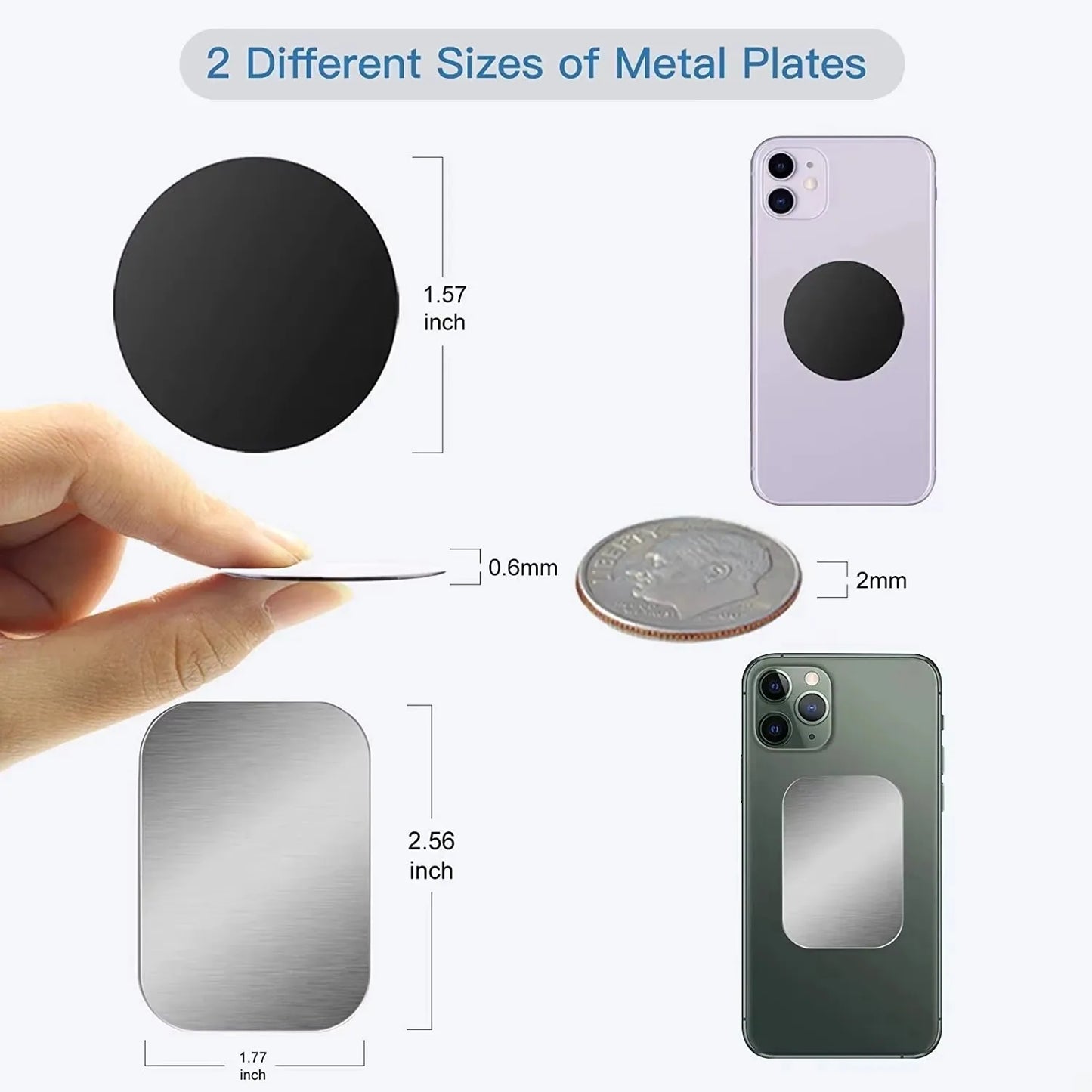 Magnetic Metal Plate For Car Phone Holder Universal Iron Sheet Disk