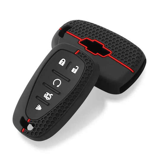 5 Button Silicone Car Key Case Cover for Chevy Chevrolet 2017 2018