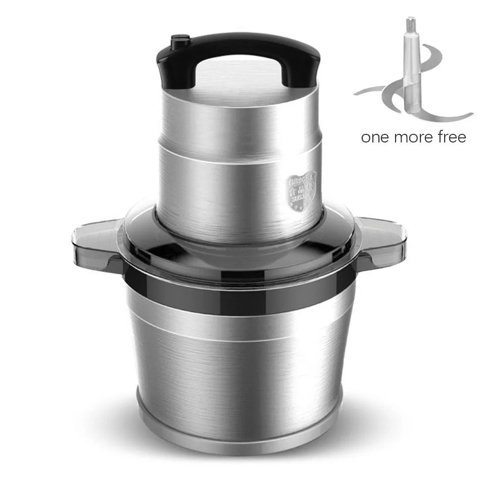 6L Stainless Steel Meat Grinder blender Chopper Electric Mincing