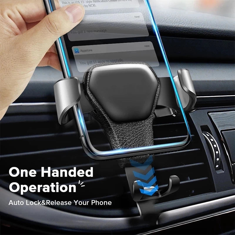 Universal Gravity Auto Phone Holder Car Air Vent Clip Mount Mobile