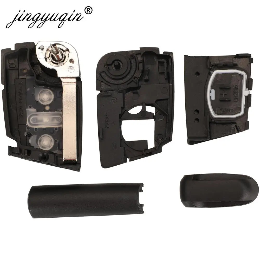 jingyuqin Flip Car Key Shell Case Fob For VW Golf 7 Sportsvan GTI MK7