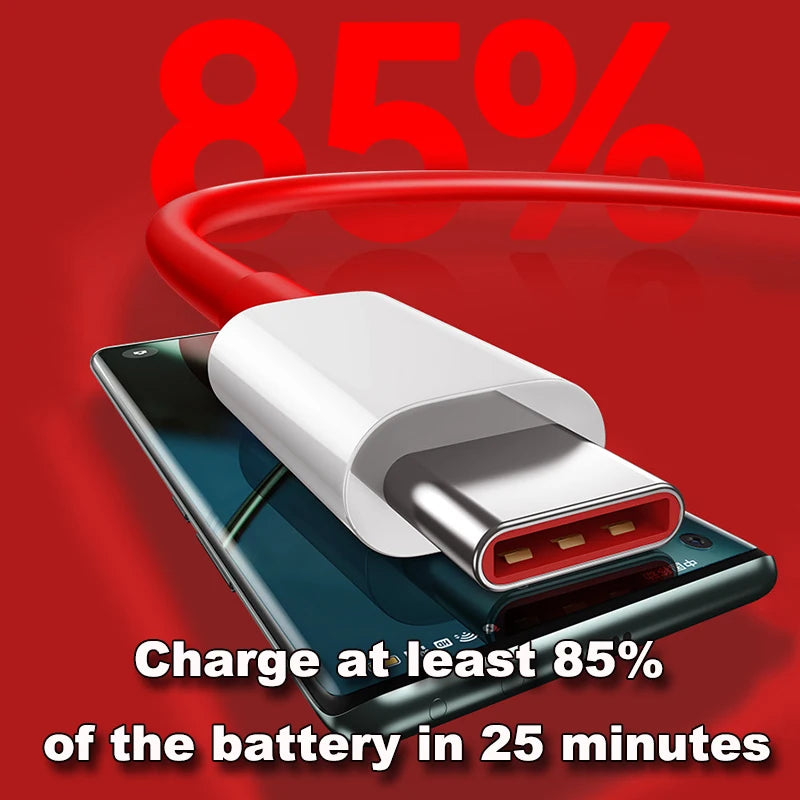 PD 65W Supervooc Fast Charger Cable For Oneplus Ace 12 11 10T 9 8T 7T