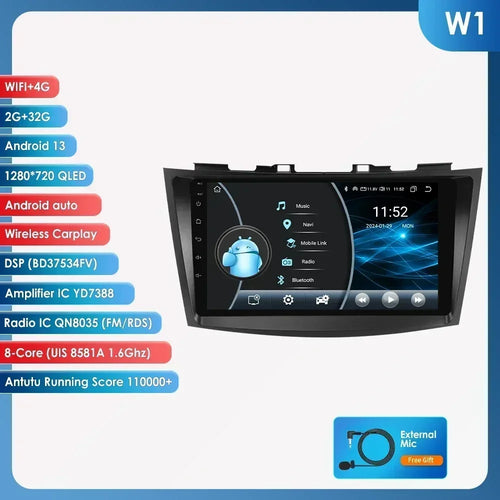 Hizpo Car Radio Multimedia Player For Suzuki Swift 4 2011 2012 2013