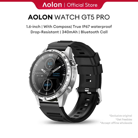 Aolon GT5pro Smart Watch 1.6inch TFT Full Touch Screen HD Bluetooth