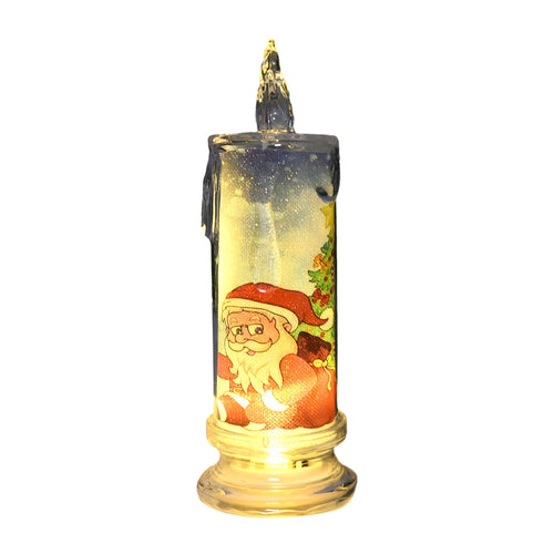 Electronic Candle Christmas Decoration Transparent Built-in Printed