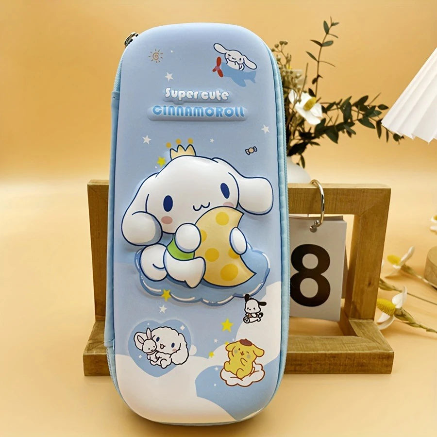 Kuromi & Cinnamoroll Pencil Case, Durable, 3D Three-dimensional