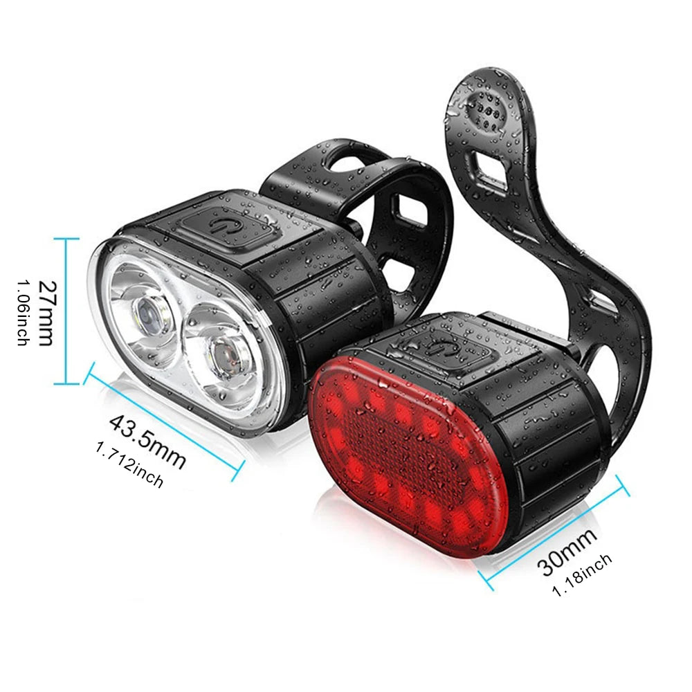 Cycling Taillight Headlight Bicycle Lights Bike Safety Warning Light