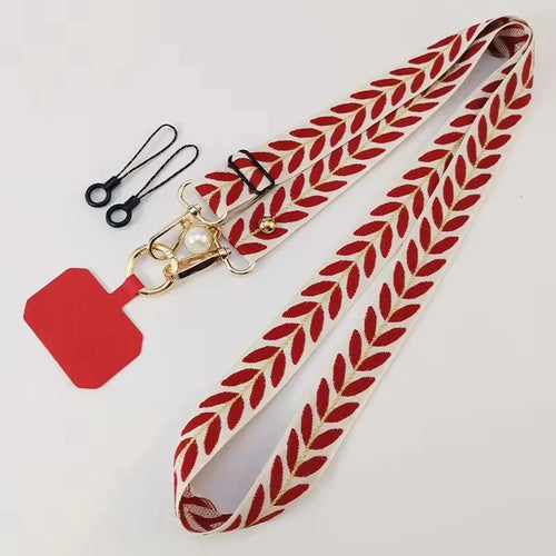 Adjustable Crossbody Long Mobile Phone Lanyard Wide Cloth Anti-Lost