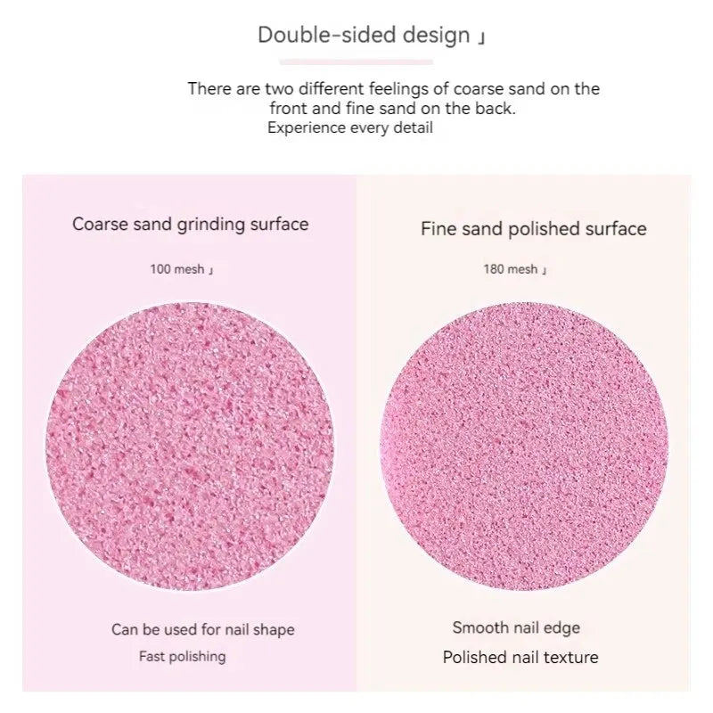 50pcs Double Sided Mini Nail File Block Sanding And Polishing Nail