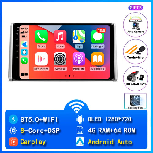 Android 14 Carplay Car Radio For Toyota RAV4 XA50 2018 2019 2020