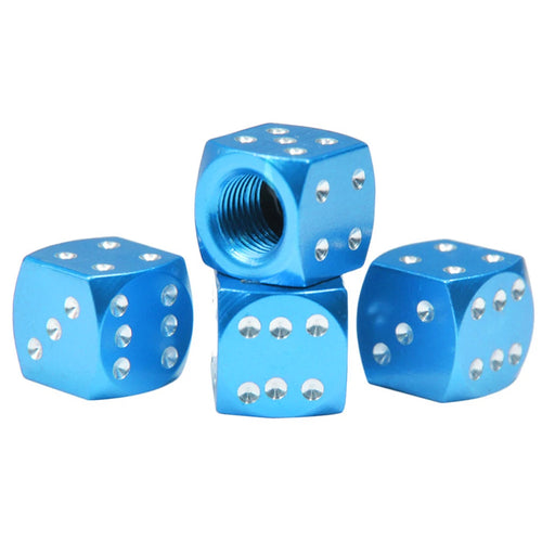 4Pcs/Lot Aluminum Alloy Car-styling AUTO Dice Dust Valve Caps Car