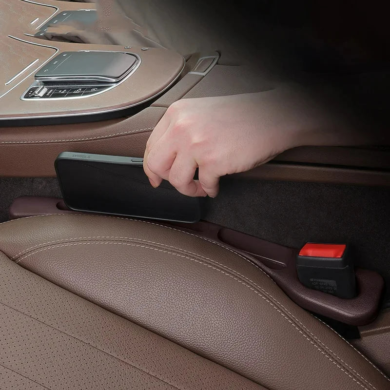 2Pcs Car Seat Gap Filler Organizer PU Waterproof Universal Car Seat