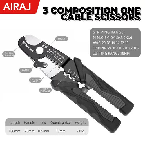 AIRAJ Multifunctional Handheld Branching and Crimping PliersStripping