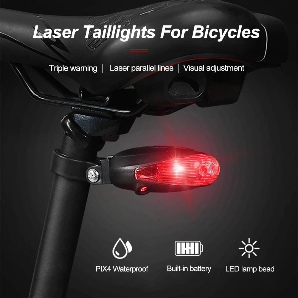 Bicycle Rear Light Red Tail Light LED Night Safety Warning Light