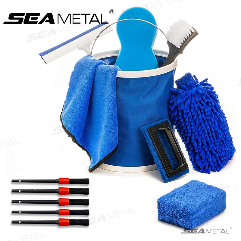 SEAMETAL 5/13PCS Car Detailing Brush Set Multifunctional Detail