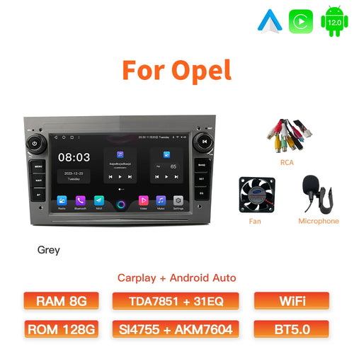 GATAXASKY 7"Car Android Radio Multimedia For Opel Vauxhall Astra H G J