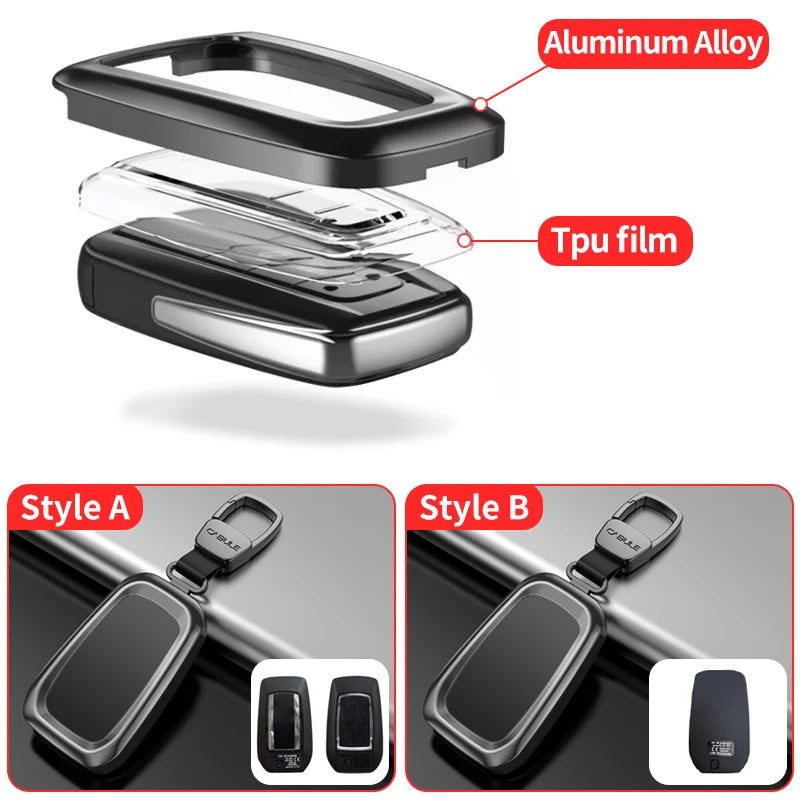 Fully Enclosed Protection Metal Key Shell For Toyota Land Cruiser  300