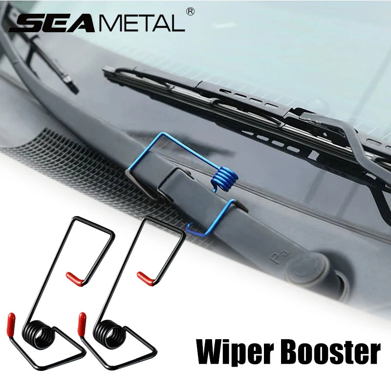 SEAMETAL 2Pcs Windshield Wiper Booster Spring Universal Wiper Fastener