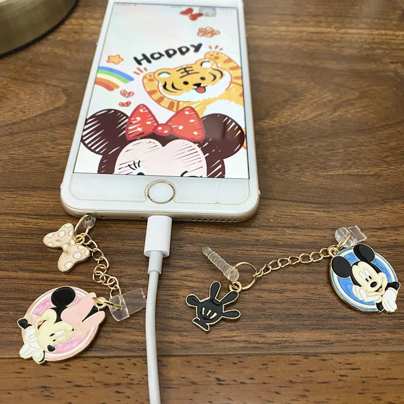 MINISO Minnie Mickey Phone Anti-Dust Plug For iPhone Samsung Xiaomi