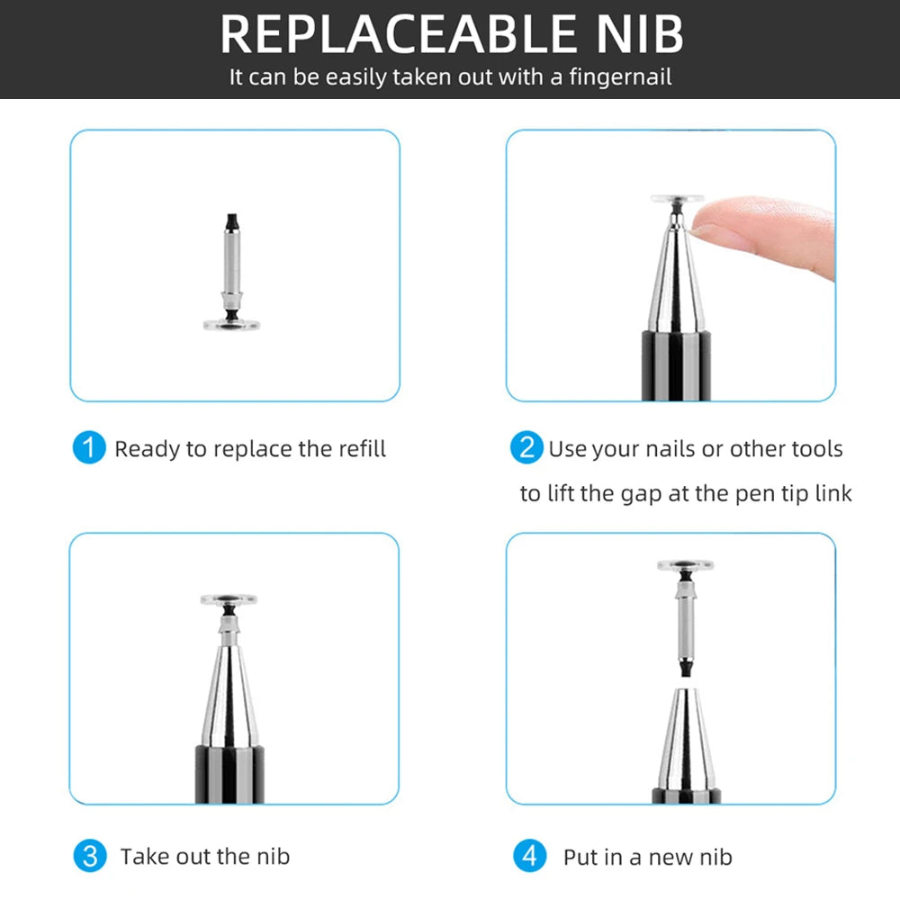 3 in 1 Stylus Pen For iOS Android Touch Pen Drawing Capacitive Pencil