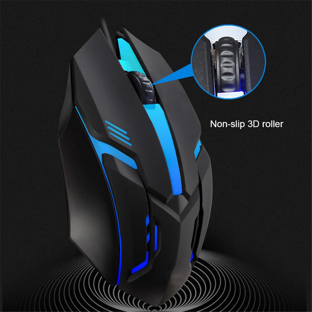 E-Sports USB Wired Mouse Colorful LED Gaming Mouse 5000 DPI Wired Mice