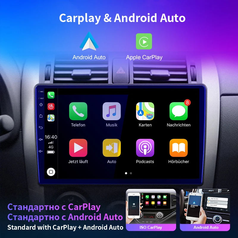 Android 14 Car radio Navigation Multimedia Player For Toyota Corolla