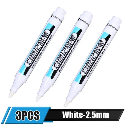 5/1Pcs Oily White Marker Pen Graffiti Pens Waterproof Permanent Gel