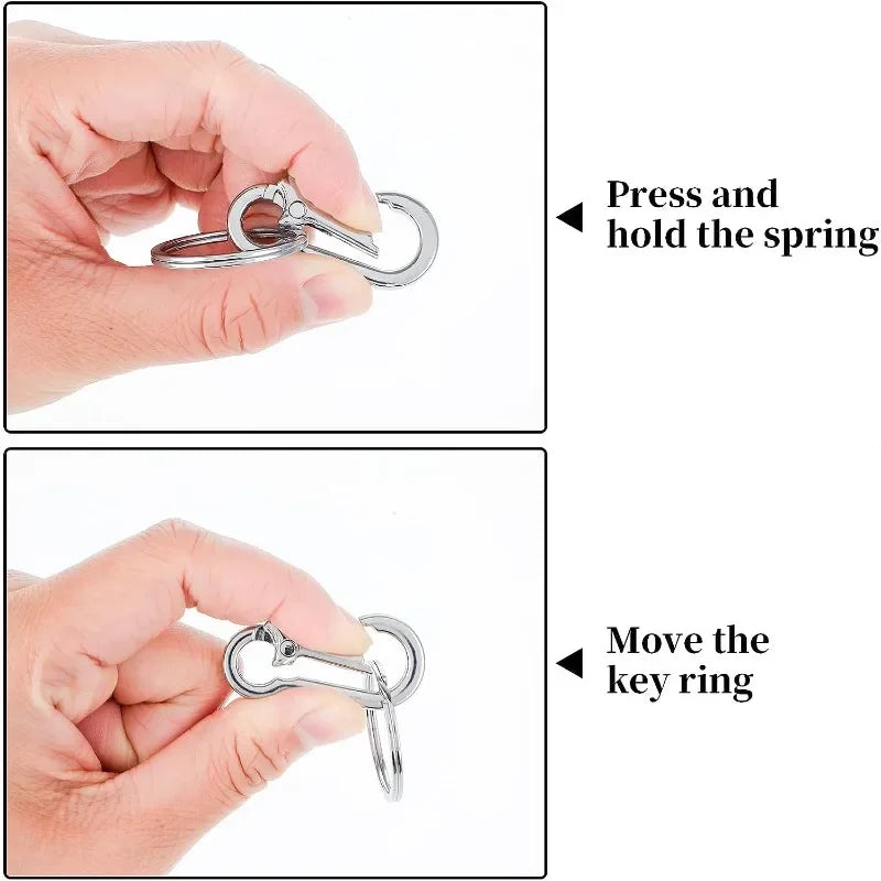 1/5PCS Metal Gourd Buckle Keychain Climbing Hook Car Keychain Strong