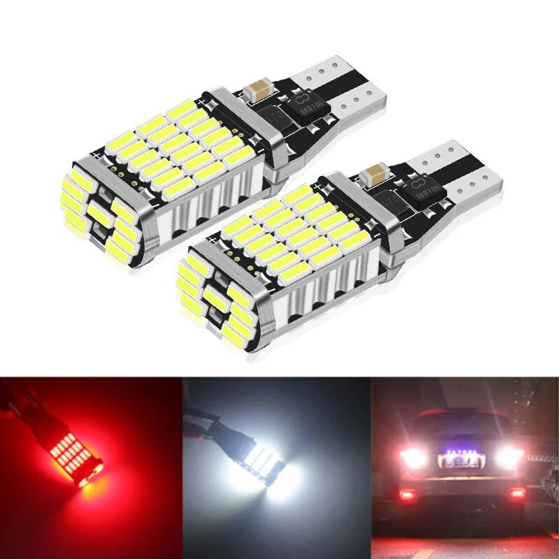 2pcs T15 Reverse Light W16W Led Super Bright 10W Canbus Backup Light
