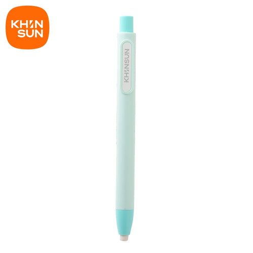 KHINSUN Press Retractable Pencil Eraser Correction Supplies Pen Style