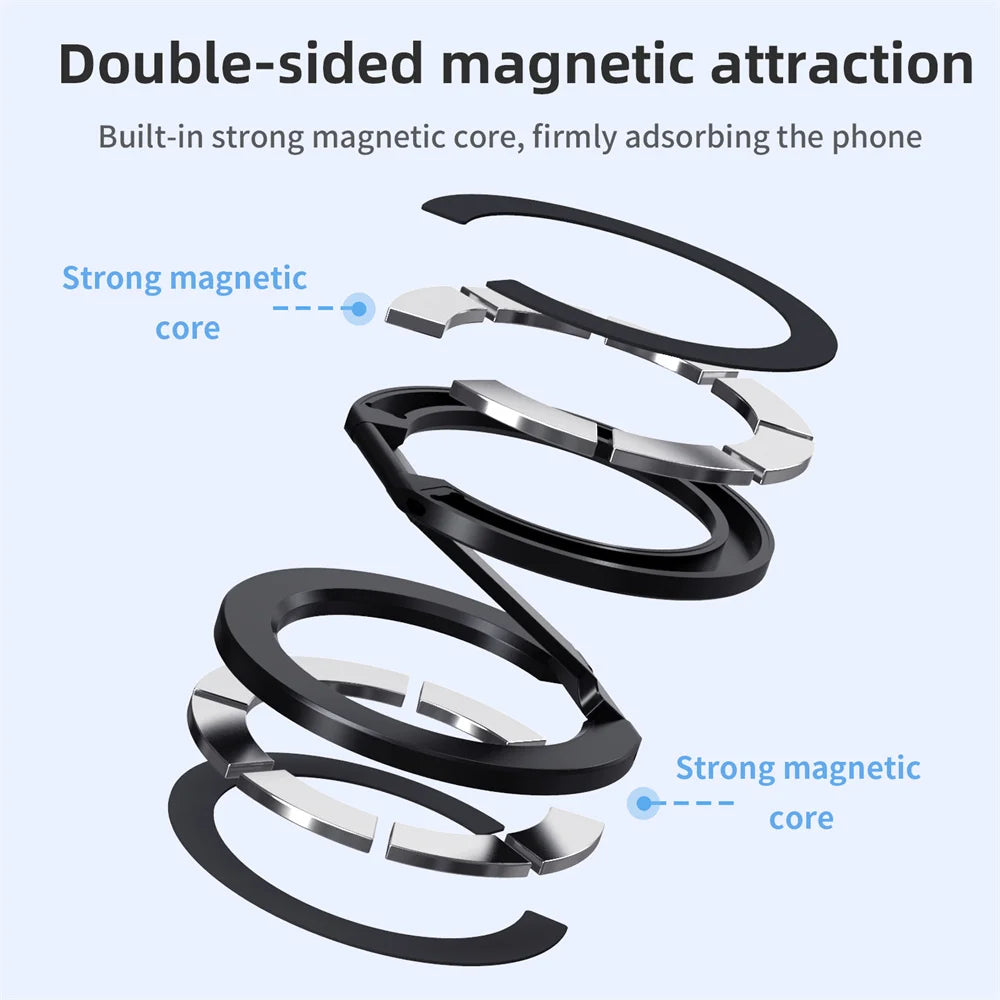 2024 Double-Sided Magnetic Phone Ring Holder for MagSafe Kickstand