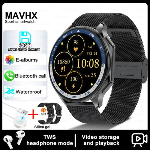2024 New For OPPO Watch X Smart Watch Men 4G Memory MP4 Music Video 3D