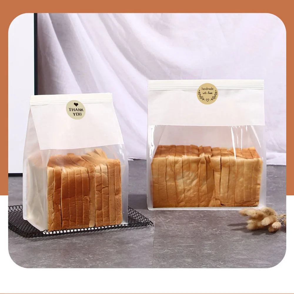 500Pcs Kraft Paper Handmade with Love Thank YOU Stickers DlY