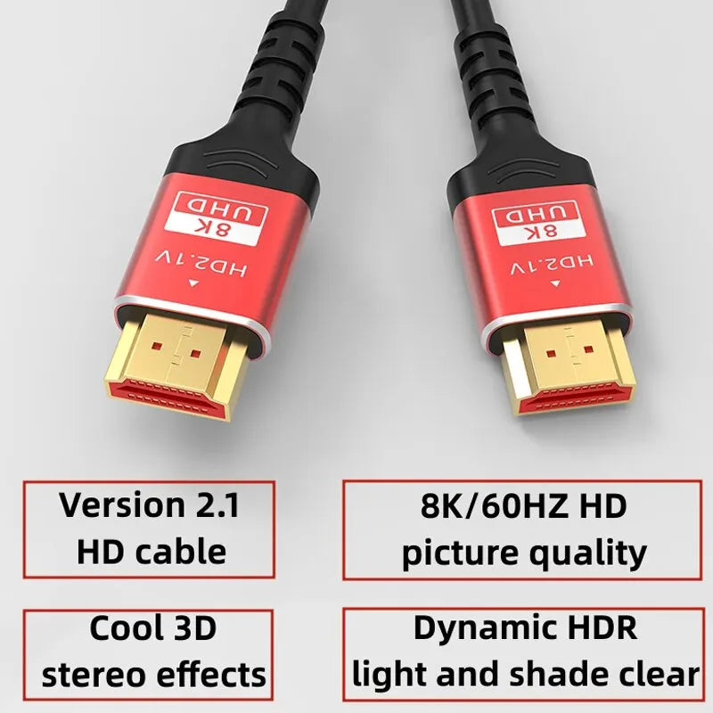 1 1.5 2M HDTV 8K Cable 60HZ 2.1V 4K 144HZ 3D TV Computer Monitor