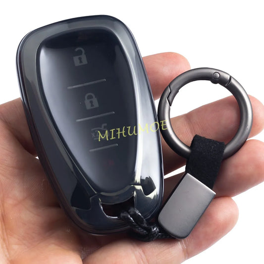 Black Transparent Key Fob Case Cover Keychain Car Accessories For