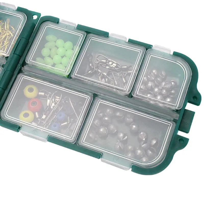 Fishing Tackle Box 10 Compartment Lure Hook Storage Case Double Sided