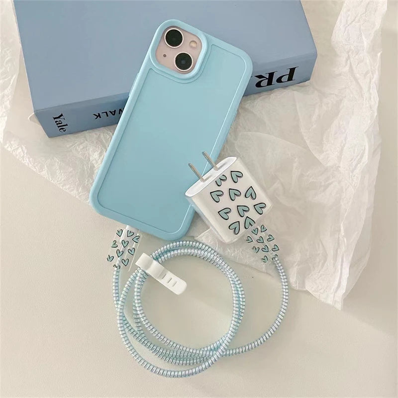 3D Gradient Color Soft Silicone Charger Case for Iphone 14 13 Pro 18w