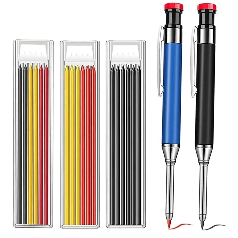Metal Solid Carpenter Pencil Mechanical Pencil Set Built-in Pencil