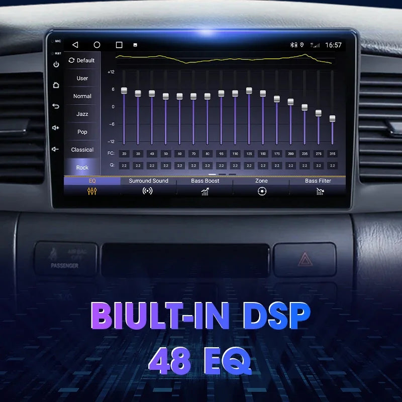 Android 12 Car Radio Qualcomm SM6125 For Toyota Corolla E120 2000 -