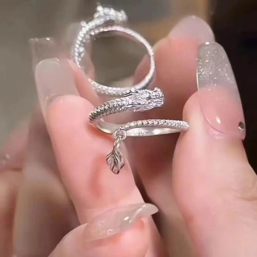 INS Minimalist Silver Color Irregular Wrinkled Surface Finger Rings