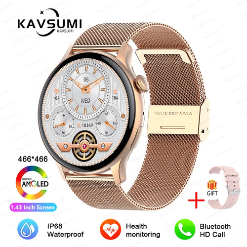 2024 New NFC Smart Watch Ladies 466*466 HD Screen Health Tracker
