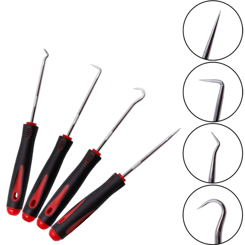 4pcs Car Pick Hook Set O Ring Oil Seal Screwdrivers Puller Remover