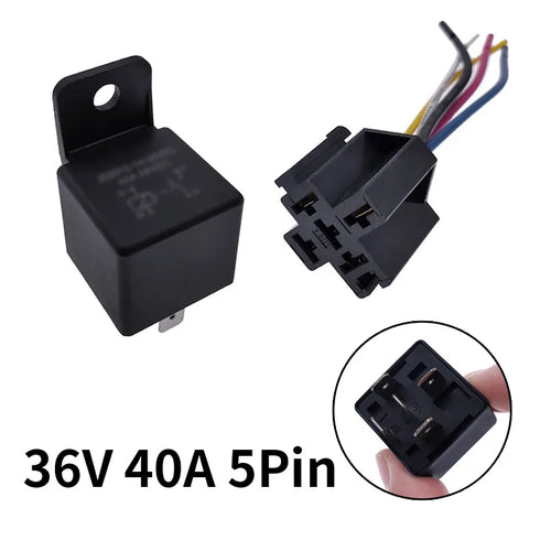 JD2912 4 Pin 5 Pin 40A DC 12V 24V 36V 48V Auto Car Relay with Mounting